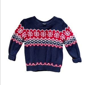 Janie and Jack knit crewneck winter sweater